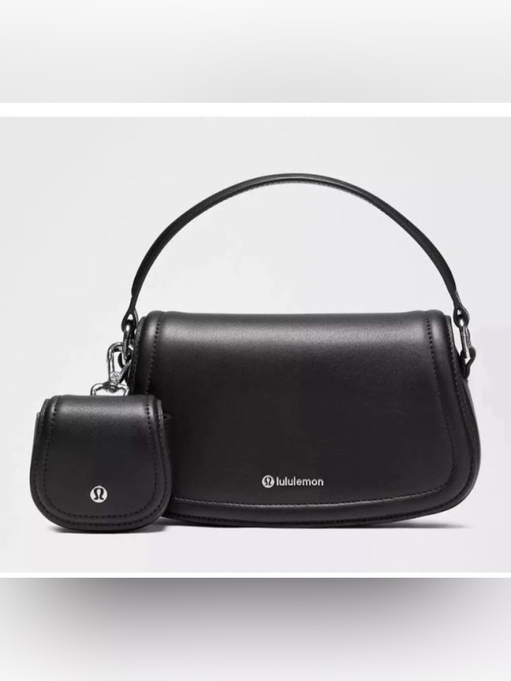 NWT Lululemon Cactus "leather" Mini Bag in Black with Silver Hardware